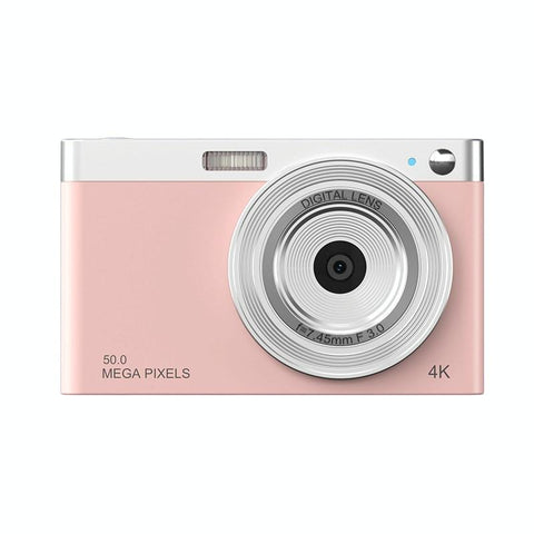 Retro Vlog Self Shooting Camera 50Mp Hd 4K Video Pink Digital Cameras