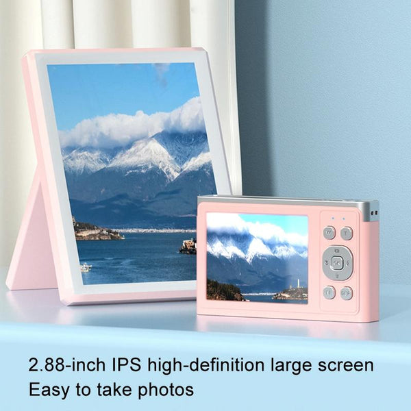 Retro Vlog Self Shooting Camera 50Mp Hd 4K Video Pink Digital Cameras