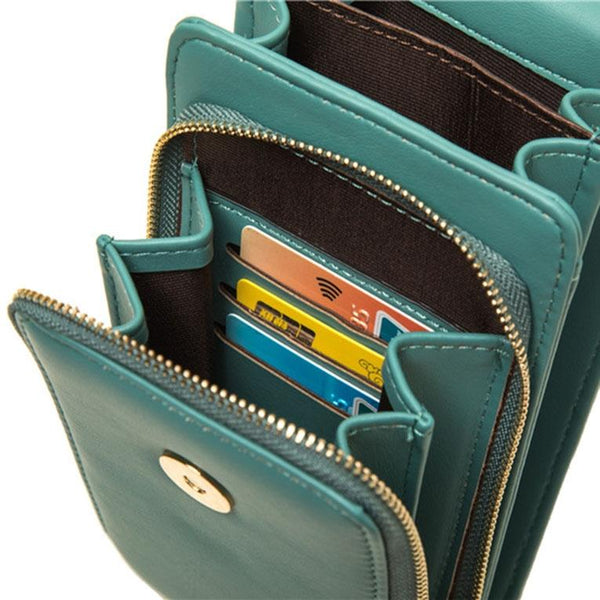 Green Multi Compartment Shoulder Bag Large Capacity Women's Bags & Handbags