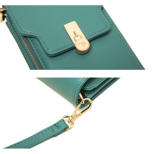 Green Multi Compartment Shoulder Bag Large Capacity Women's Bags & Handbags