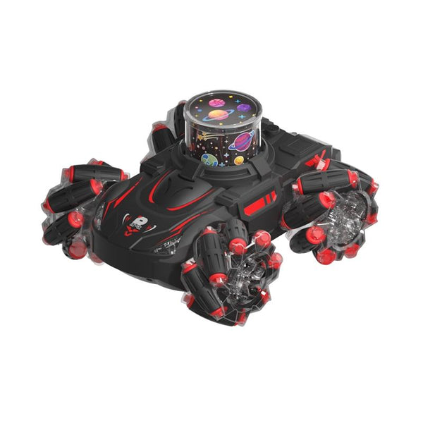 Stunt Remote Control Car With 2.4G Magic Projection Colourful Black Red Rc Model Vehicles