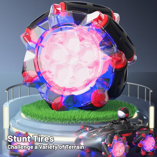 Stunt Remote Control Car With 2.4G Magic Projection Colourful Black Red Rc Model Vehicles