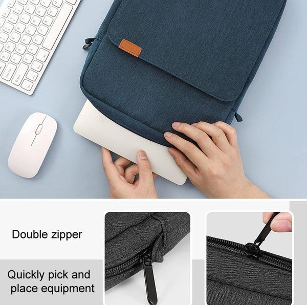 13 Inch Vertical Laptop Bag Handheld Shoulder Crossbody Dark Blue Laptop Cases & Bags