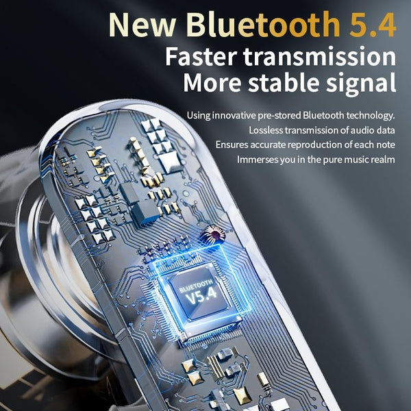 Wireless Bluetooth Earphones With Touch Screen & Noise Reduction White Earbuds