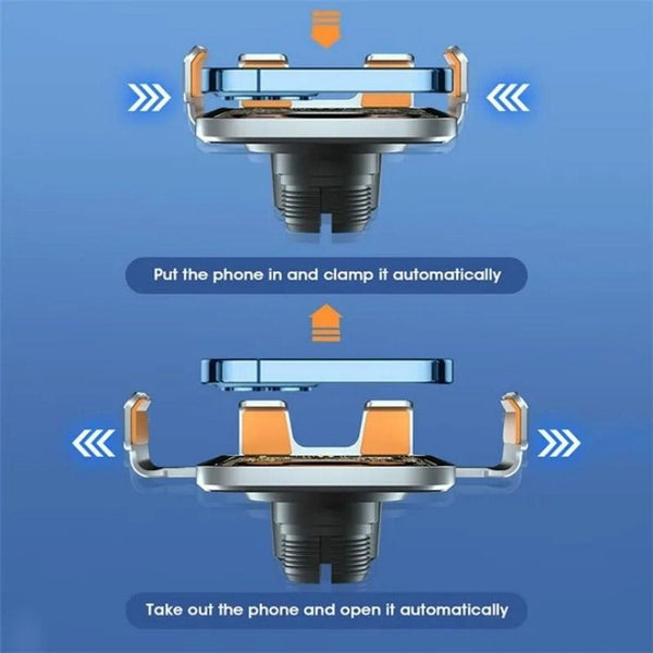 15W Fast Wireless Charger With Infrared Sensor For C10 Car Navigation Transparent Stand Blue Chargers & Cradles