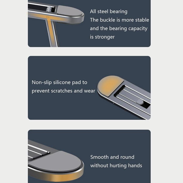 Foldable Laptop Stand With Fan And Heater Portable Adjustable Gray Stands Holders & Car Mounts