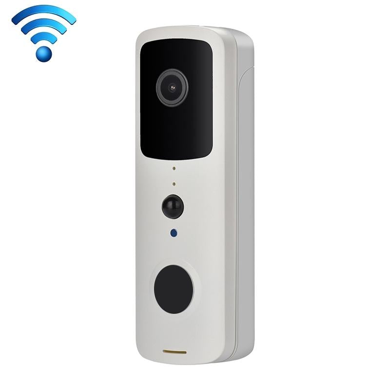 Wireless Smart Doorbell With Two Way Intercom Night Vision Battery Powered White Smart Doorbells