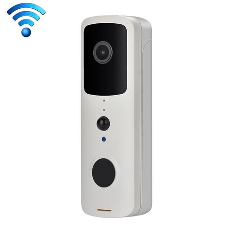 Wireless Smart Doorbell With Two Way Intercom Night Vision Battery Powered White Smart Doorbells