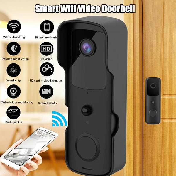 Wireless Smart Doorbell With Two Way Intercom Night Vision Battery Powered White Smart Doorbells