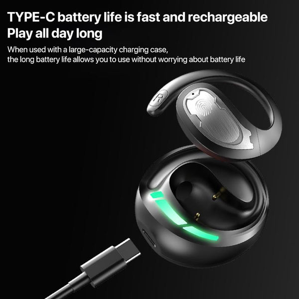 Wireless Bluetooth Earphones For Mechanical Planet Mounted Black Earbuds