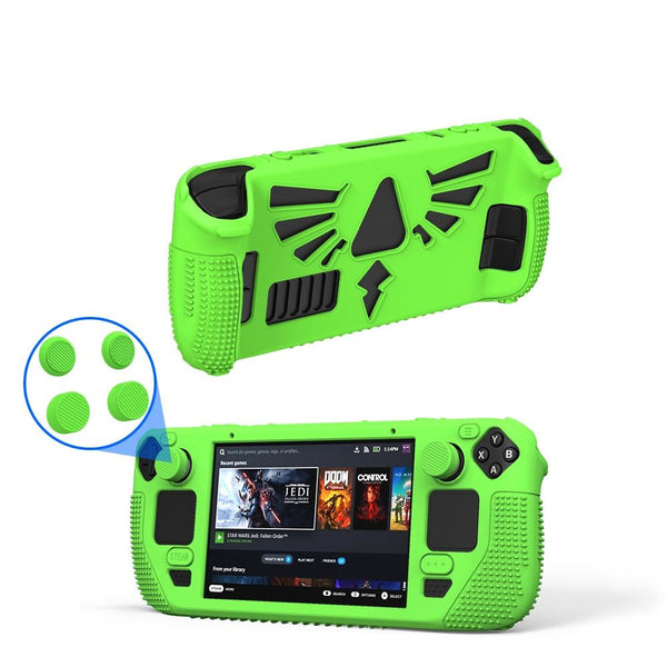 Silicone Protective Case With Holder For Steam Deck V V4 1 Pocket Consoles Red Bags Skins & Travel Cases