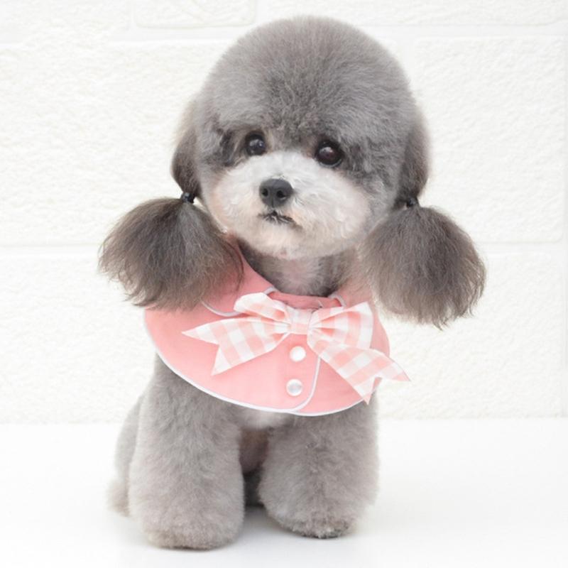 Pet Accessories Dog Small Shawl Bib Saliva Towel Triangle Scarf Size Light Pink Dog Clothing & Shoes
