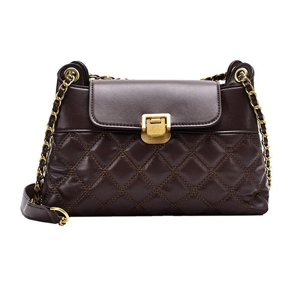 Versatile Rhombic Chain Crossbody Bag For Women Black Women's Bags & Handbags