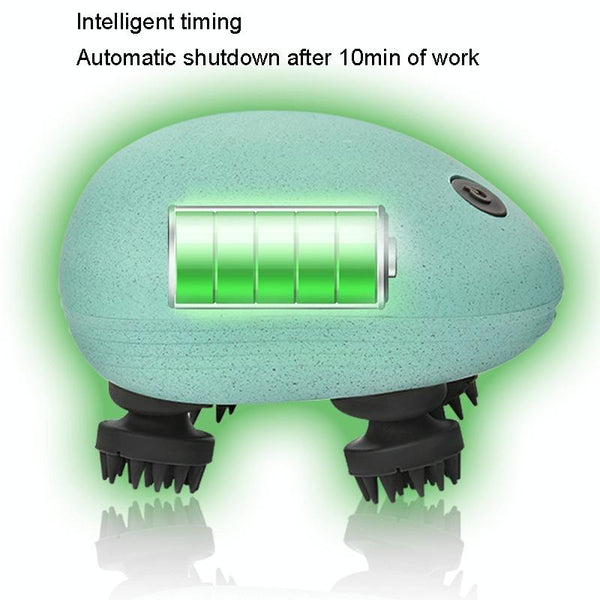 Compact Electric Head Massager Fits All Hair Types Silver Massagers