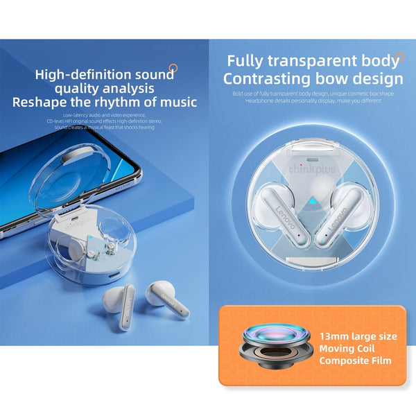 Wireless Bluetooth 5.2 With Noise Reduction And Mic White Earbuds