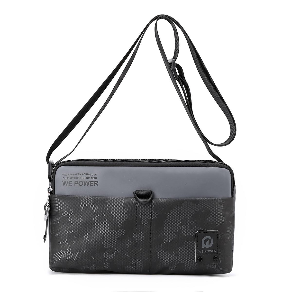 Men Oxford Cloth Crossbody Bag Outdoor Sports Shoulder Grey Bags