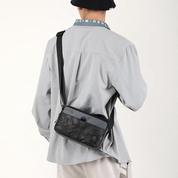 Men Oxford Cloth Crossbody Bag Outdoor Sports Shoulder Grey Bags