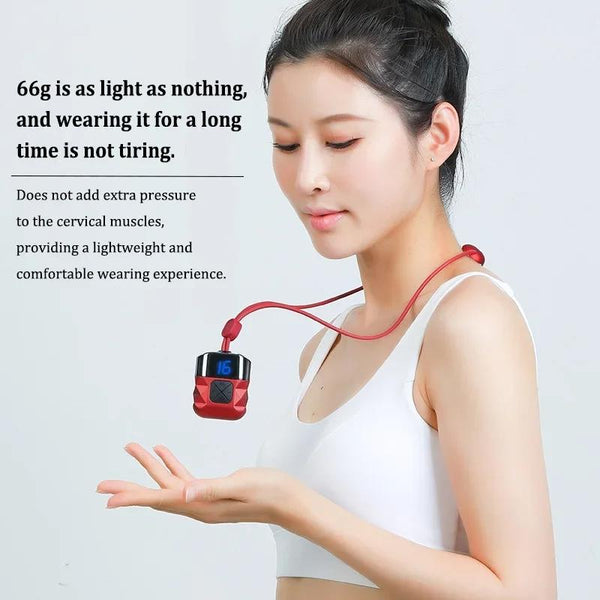 Ems Neck Massager For Shoulder & Cervical Therapy Red Massagers