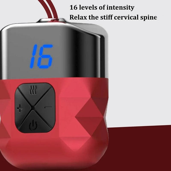 Ems Neck Massager For Shoulder & Cervical Therapy Red Massagers