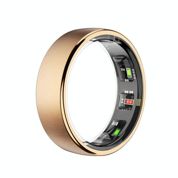 Smart Ring Heart Rate Blood Oxygen Sleep Sports Size 9 Gold Activity Trackers
