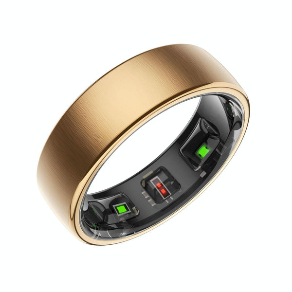 Smart Ring Heart Rate Blood Oxygen Sleep Sports Size 9 Gold Activity Trackers