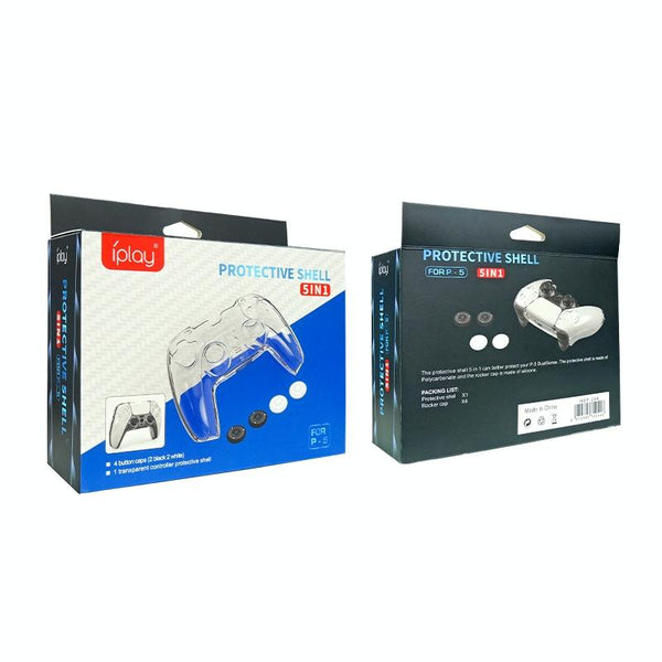 Protective Crystal Shell For Ps5 Wireless Controller Transparent Blue Bags Skins & Travel Cases