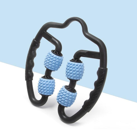 Muscle Massage Roller Foam Shaft For Yoga & Fitness Water Drop Type Sky Blue Massagers