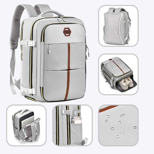 Large Capacity Travel Shoulder Bag For Students Gray Bags