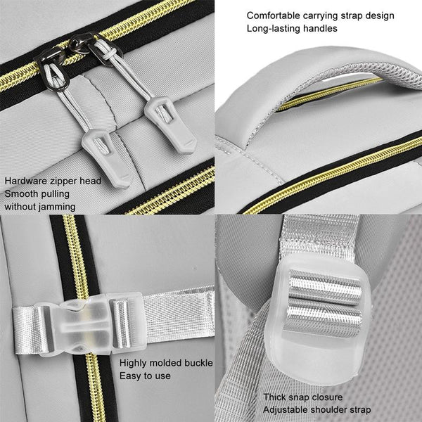 Large Capacity Travel Shoulder Bag For Students Gray Bags