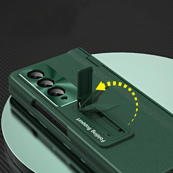 For Samsung Galaxy Z Fold4 5G Foldable Full Body Case 360 Degree Folding Champagne Gold Cases Covers & Skins