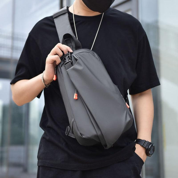 Versatile Crossbody Chest Bag For Casual Sports Use Gray Bags