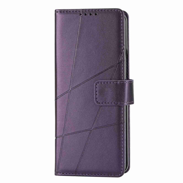 For Samsung Galaxy Z Fold4 5G Embossed Pu Leather Phone Case Black Cases Covers & Skins