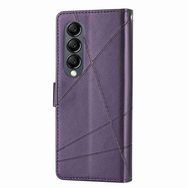 For Samsung Galaxy Z Fold4 5G Embossed Pu Leather Phone Case Black Cases Covers & Skins