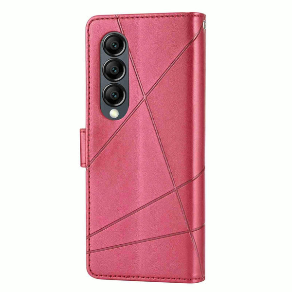 For Samsung Galaxy Z Fold4 5G Embossed Pu Leather Phone Case Black Cases Covers & Skins