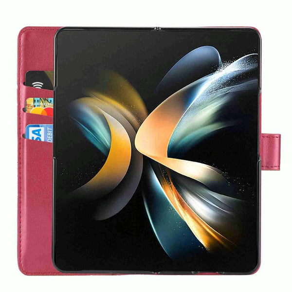 For Samsung Galaxy Z Fold4 5G Embossed Pu Leather Phone Case Black Cases Covers & Skins