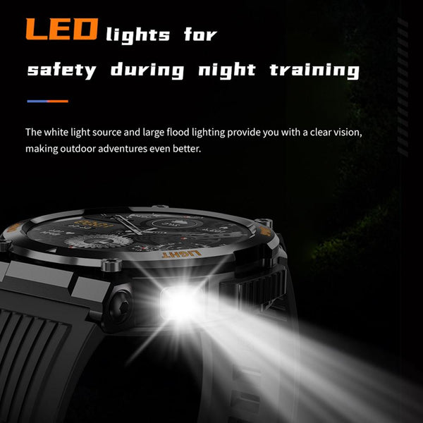 1.46 Inch Round Screen Bluetooth Smart Watch Support Health Monitoring & 100+ Sports Modes Black Smart Watches