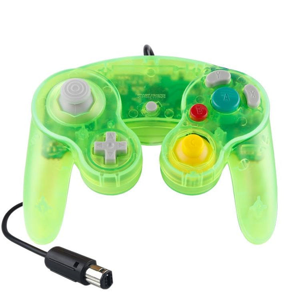 5 Piece Wired Game Controller For Nintendo Ngc Transparent Blue Controllers & Attachments