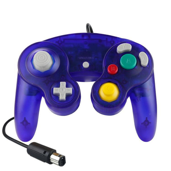 5 Piece Wired Game Controller For Nintendo Ngc Transparent Blue Controllers & Attachments
