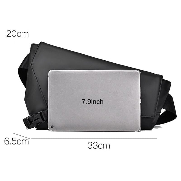 Waterproof Men Crossbody Backpack Gray Bags