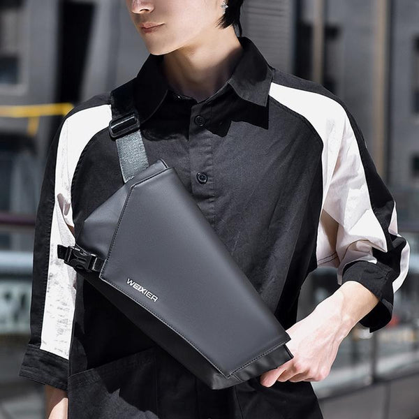 Waterproof Men Crossbody Backpack Gray Bags