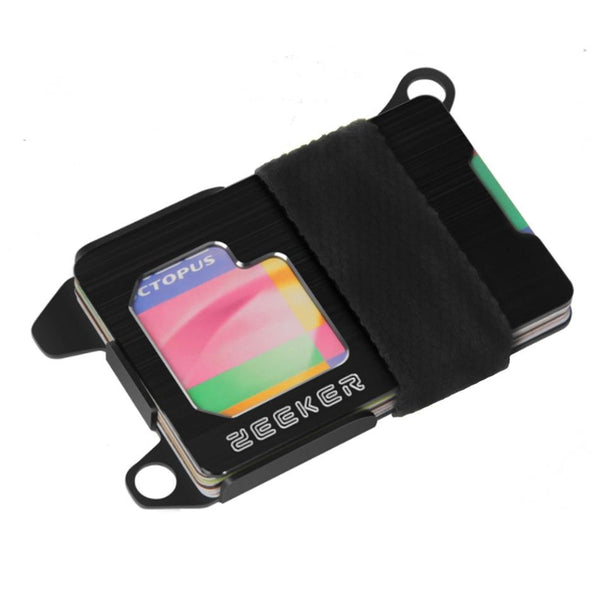 Rfid Metal Card Holder Compact Edc Wallet Green Cloth Belt Wallets