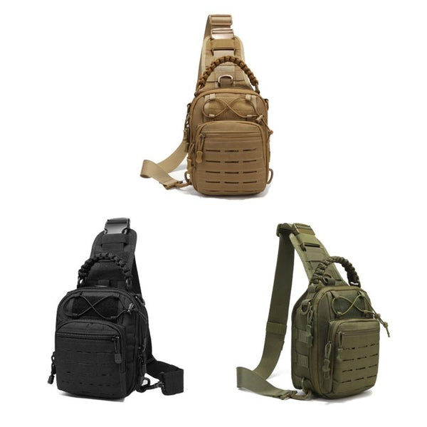 Multifunctional Laser Cut Crossbody Bag For Outdoor Sports Black Bags