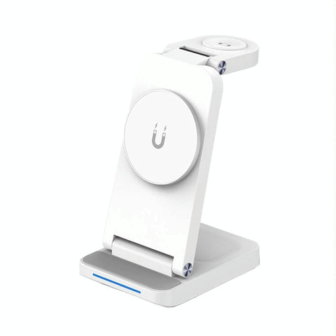 3 In 1 Magnetic Wireless Charger Stand White Chargers & Cradles