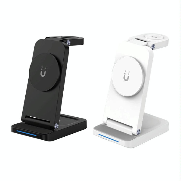 3 In 1 Magnetic Wireless Charger Stand White Chargers & Cradles