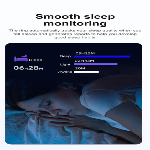 Asmart Ring With Heart Rate Blood Oxygen Sleep & Sports Modes Size 10 Gold Activity Trackers