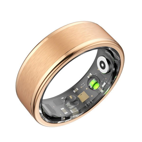 Asmart Ring With Heart Rate Blood Oxygen Sleep & Sports Modes Size 10 Gold Activity Trackers