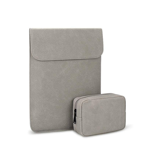 11.6 12.5 Inch Ultra Thin Notebook Liner Bag With Small Pu02 Light Grey Laptop Cases & Bags