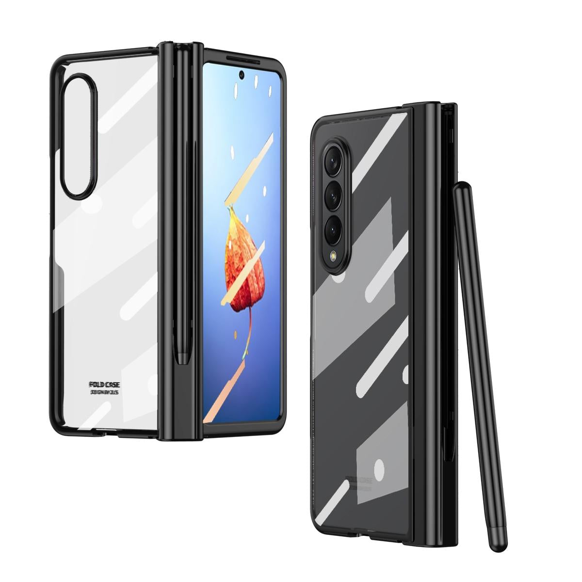 For Samsung Galaxy Z Fold4 5G Full Body Phone Case With Integrated Hinge And Pen Slot Black Cases Covers & Skins