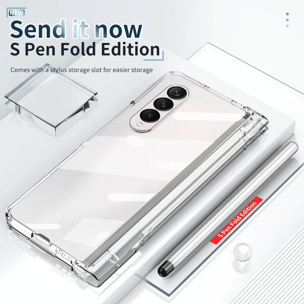 For Samsung Galaxy Z Fold4 5G Full Body Phone Case With Integrated Hinge And Pen Slot Black Cases Covers & Skins