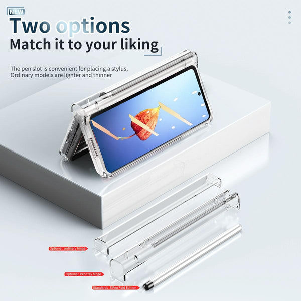 For Samsung Galaxy Z Fold4 5G Full Body Phone Case With Integrated Hinge And Pen Slot Black Cases Covers & Skins